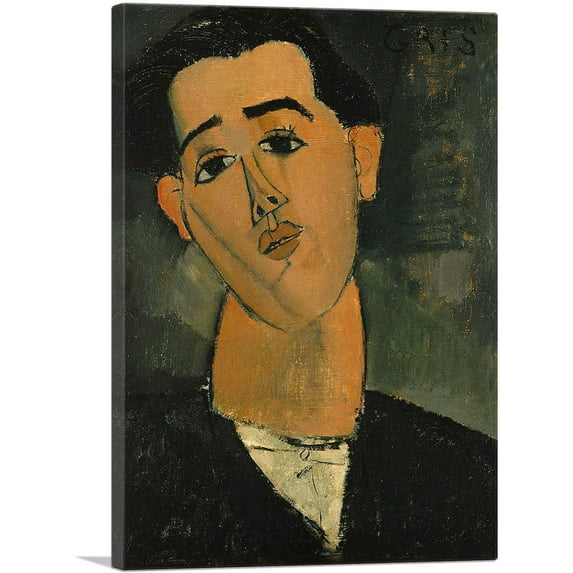 ARTCANVAS Portrait of Juan Gris 1915 Canvas Art Print by Amedeo Modigliani - Size: 60" x 40" (1.50" Deep) (3-Piece)