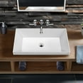 thumbnail image 6 of Whitehaus 24" Rectangular Semi-Recessed Basin with Center Drain Location, 6 of 7