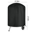 thumbnail image 4 of ZZkhGo 22 Inch Charcoal Grill Cover Heavy Duty Waterproof Breathable Kettle BBQ Protector with Drawstring Buckles Windproof Straps 77x77x58cm, 4 of 7
