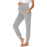 Pantalon de maternité pour femme Grossesse Lounge Yoga Pyjama Jogger Pantalon avec poches