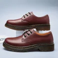 thumbnail image 3 of Zapatos de lujo de estilo británico para exteriores, zapatos Oxford de fondo grueso, zapatos de seguridad con cordones, suela de tendón de ternera, zapatos de trabajo informales, 3 of 5