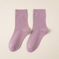 thumbnail image 2 of Cotton Seamless Toe Mid Calf Socks, Breathable Breathable Casual Crew Socks, Women Men Ankle Socks, 2 of 3