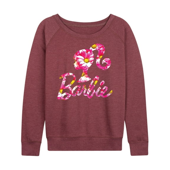 Barbie - Easter - Spring Daisy Pattern - Women's Lightweight French Terry Long Sleeve Shirt
