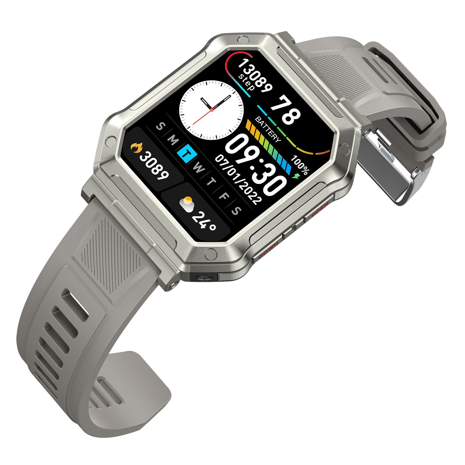 Byujiro Smart Watch 1.91" Screen for Android IOS Phones Smart Fitness Tracker Watch for Women Men