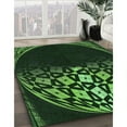 thumbnail image 3 of Ahgly Company Machine Washable Indoor Rectangle Transitional Dark Lime Green Area Rugs, 8' x 10', 3 of 7