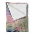 thumbnail image 2 of Oil Painting Soft Flannel Fleece Throw Blanket, Contemporary Paint Print of Hazy Brushstroke Mixed Colors in Pastel Tones, Cozy Plush for Indoor and Outdoor Use, 70" x 90", Multicolor, by Ambesonne, 2 of 5