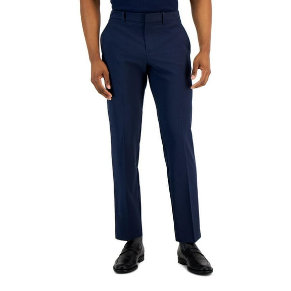 Perry Ellis Mens Stretch Resolution Casual Trouser Pants, Blue, 38W x 30L