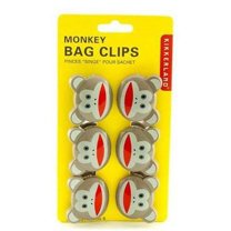 Kikkerland Woodlands – clip per chiudere sacchetti, plastica, Black, Set da 6