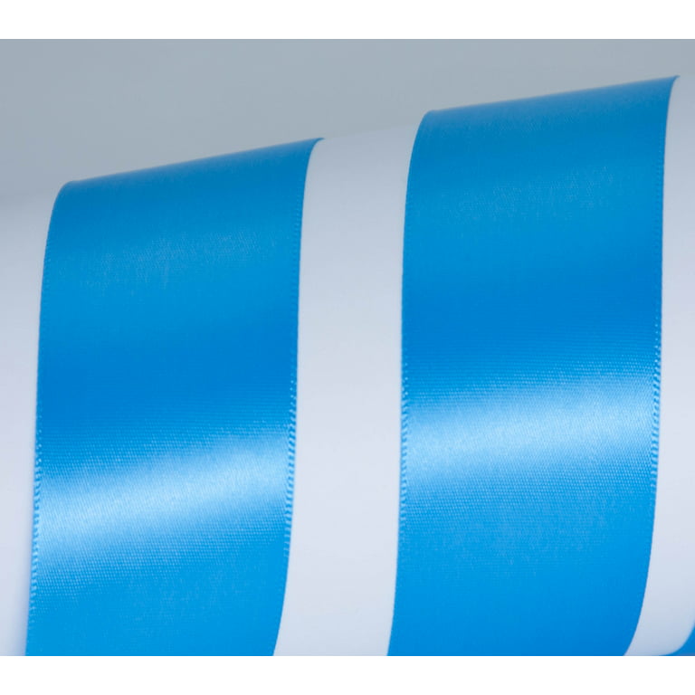 Offray Single Face Satin Ribbon 1-1/2X12'-Light Blue