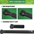 thumbnail image 3 of 2pcs Downpipe Rain Gutter Extension Flexible Downspout Extender Diverter Extends From 21" To 60" Screws Drain Pipe, 3 of 8
