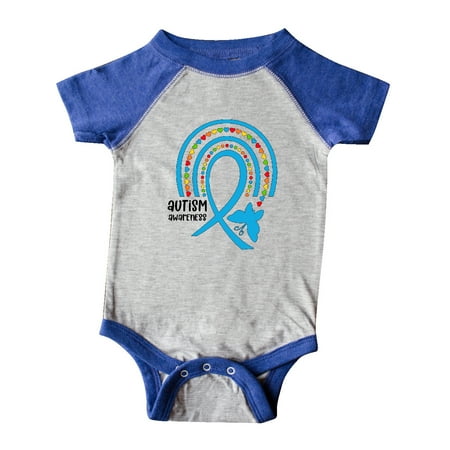 

Inktastic Autism Awareness Ribbon Rainbow and Butterfly Gift Baby Boy or Baby Girl Bodysuit