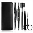 thumbnail image 1 of 5pcs Eyebrow Set with Travel Case Stainless Steel Tweezers Scissors, 1 of 2