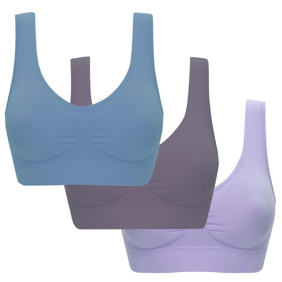 Sokhug Sports Bras for Women Seamless Comfort Wireless Yoga Underwear