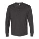 thumbnail image 1 of Lona para hombre Lienzo Henley de punto suave de manga larga GRIS OSCURO heather pequeño, 1 of 1