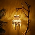 Macrame woven Lamp Shade Boho Hanging Lamp Shade Pendant Light Cover