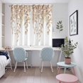 thumbnail image 4 of Eucalyptus Leaves Kitchen Curtains Window Panels, Khaki Summer Botanical Weeping Insulated Window Treatment Curtain, Grommet Curtains for Bedroom/Living Room/Bathroom, 2 Piece 52"Wx63"L, 4 of 8