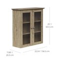 thumbnail image 3 of Teamson Home Connor Removable Two-Door Wall Cabinet with Adjustable Shelves, Light Oak, 3 of 6