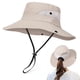 thumbnail image 2 of Sombrero para el sol plegable para mujer, sombrero de protección solar, sombrero de verano, UPF 50+ con cordón para el cuello, ala ancha, protección UV, sombrero de pesca, malla, gorra de, 2 of 5