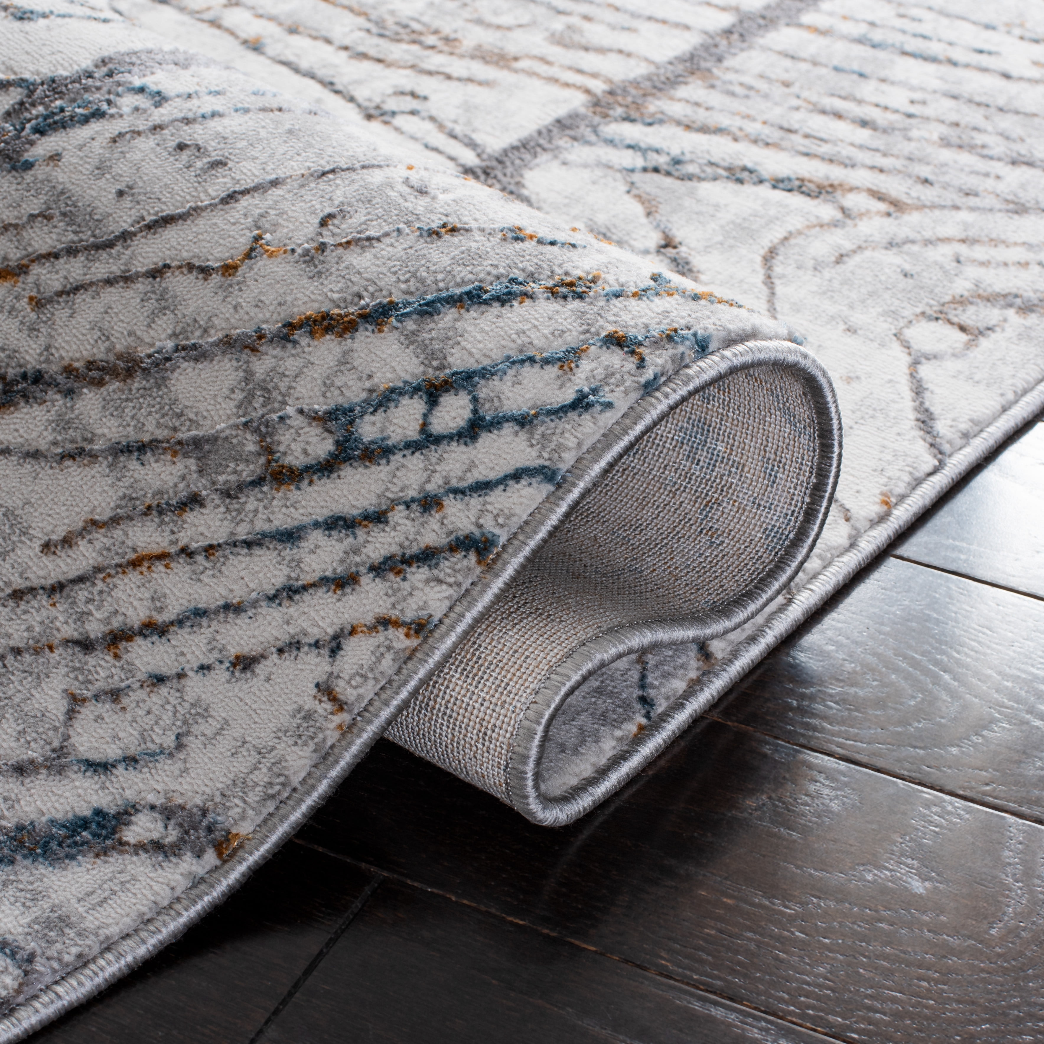 SAFAVIEH Sonoma Claud Abstract Area Rug, Ivory/Grey, 4'5" x 6'5"