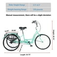 thumbnail image 6 of Harper & Bright Designs Adult Tricycles, 3 Wheel Bikes 1 Speed, 26 Inch Wheels W/Installation Tools with Low Step-Through, Large Basket, Tricycle for Adults, Women, Men, Cyan, 6 of 6