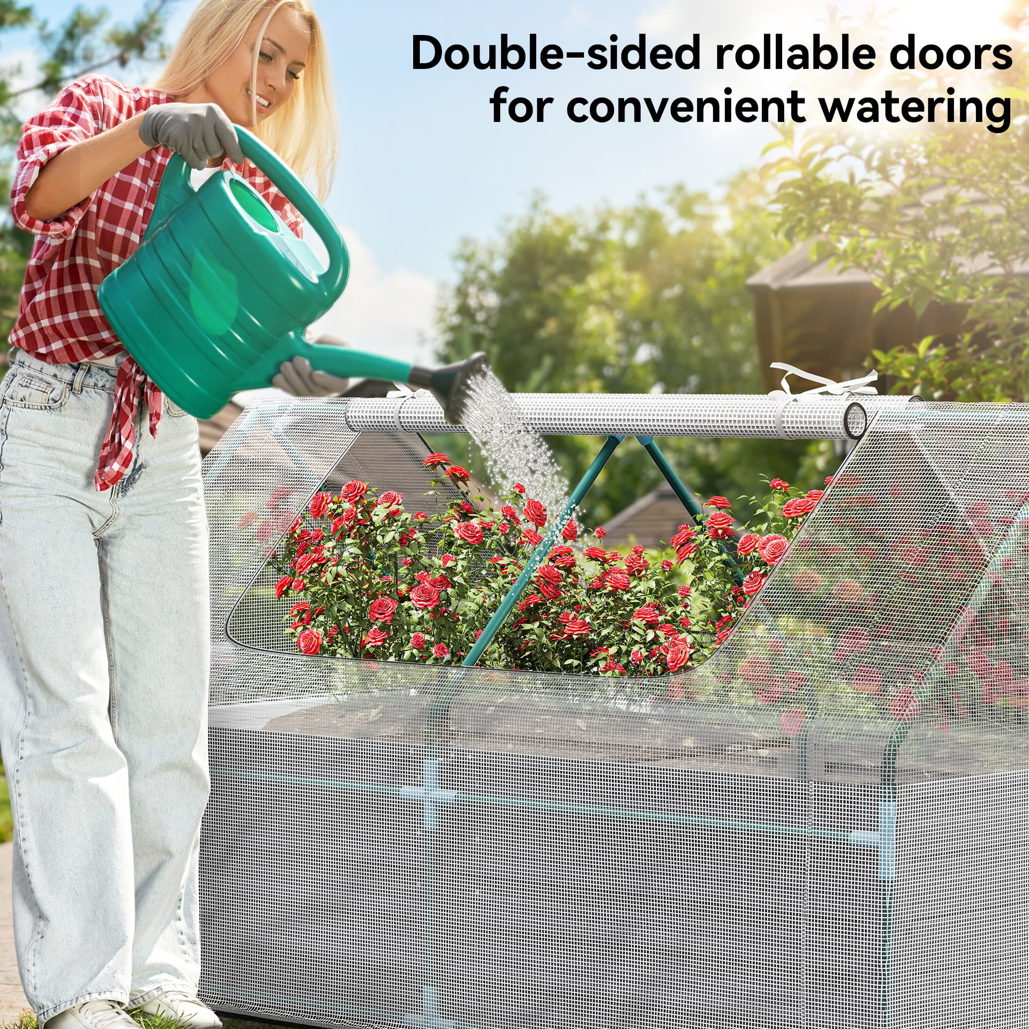 Dextrus Raised Garden Bed with Cover Extra Large Metal