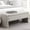 Light Grey, variant on YWEN 47.25'' Ottoman with Storage, End of Bed Storage Bench, Entryway Bench - Linen Upholstered Multi-Functional Footrest for Bedroom, Living Room, Dorm & Window Bench