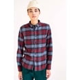thumbnail image 2 of Ragstock Red & Grey Brushed Plaid Flannel Button Up Shirt, 2 of 4