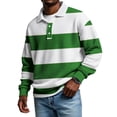 thumbnail image 3 of Mens Manga Larga Vintage de Moda Impresión Casual Color Sólido Botón Turndown Collar Camisa para el Verano Al Aire Libre, 3 of 5