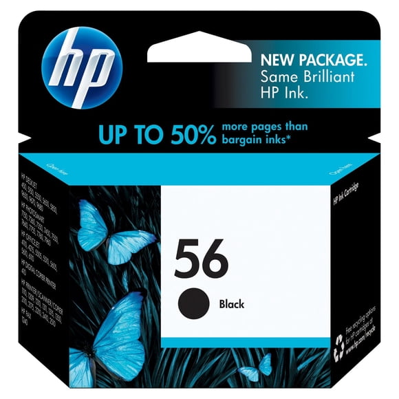 HP 56 Black Original Ink Cartridge (C6656AN)