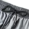 thumbnail image 6 of Stamzod Men's Pants with Pocket Solid Color Elastic Waist Straight Sweatpants Casual Loose Stretch Joggers for Men Gray B 40, 6 of 6