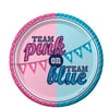 Team Pink Team Blue 7 inch Cake/Dessert Paper Plates (8 ct)