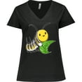 thumbnail image 3 of Inktastic Monarch butterfly caterpillar- cute baby insect Women's Plus Size V-Neck T-Shirt, 3 of 5