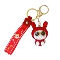 thumbnail image 1 of Frosted Rabbit Keychain Acrylic Red Delicate Key Ring Modern Handmade Cartoon Handmade Pendant Accessories Good Luck New Year Men Gifts Type 1, 1 of 9