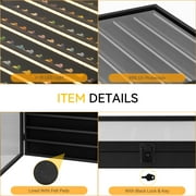 Minifigures Miniature Display Case Building Block Showcase Collectibles Mini Figure Wall Mount Wooden Display Cabinet With LED Light Lockable Shadow Box