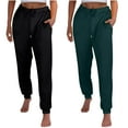 Axiiglly 2PC Sweatpants Women Plus Size Drawstring Athletic Joggers