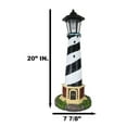 thumbnail image 2 of Ebros Gift 20.5" Cape Hatteras Lighthouse Nautical Garden Statue, Solar Lantern LED, 2 of 10
