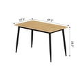 thumbnail image 3 of Sturdy and durable MDF dining table set with black metal legs, soft velvet chairs - Suitable for 4 - 6 people, adds warmth to home, 3 of 6