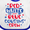 thumbnail image 4 of Inktastic Cousins Crew Red White and Blue 4th of July Boys or Girls Baby Bib, 4 of 4