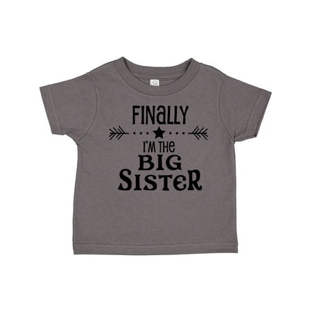 

Inktastic Finally I m the Big Sister Gift Toddler Toddler Girl T-Shirt