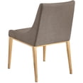 thumbnail image 4 of Meridian Furniture Haines Brown Linen Textured Fabric Dining Chair, 4 of 9