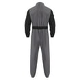 thumbnail image 4 of LiiYii Mens Long Sleeve Coverall Coverall With Zipper Pockets Fireman Mechanic Racing Uniform Grey M, 4 of 5