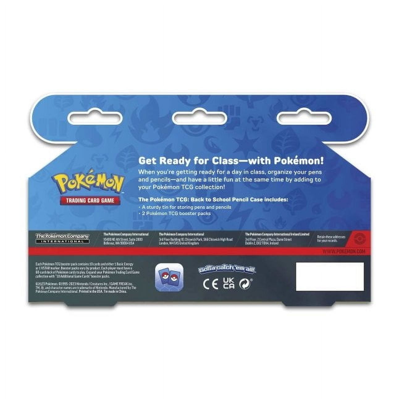 Pokemon Pencil Case with 2 packs bonus trading card