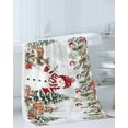 thumbnail image 3 of Grey Christmas Bath Towels for Bathroom Set,Luxury Microfiber Towels Gifts for Women,Quick Dry Beach Hand Hair Face Towel and Dish Washcloth,Snowman Xmas Tree Elk Poinsettia Eucalyptus Towels+Set, 3 of 7