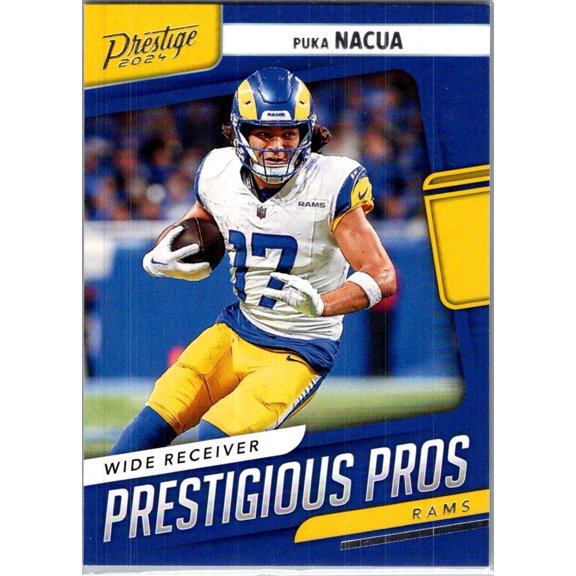Collectible 2024 Panini Prestige Prestigious Pros Puka Nacua PP-PNA Los Angeles Rams Football Card Los Angeles Rams NFL Football Trading Card