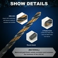 thumbnail image 4 of COMOWARE Number Size Drill Bit Set 60pcs- Jobber Length Drill Bits, Wire Gauge 1 to 60, Black and Gold Finish, 135° Split Point, High Speed Steel with Metal Indexed Storage Case, 4 of 4