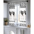 thumbnail image 5 of Black Plaid Farmhouse Sheer Curtains 39 Inch Length 2 Panels Set for Living Room/Bedroom, Watercolor Cute Country Cow Checkered Kitchen Curtains Grommet Curtains Window Treatments 27.5"x39"x2, 5 of 7
