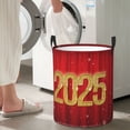 thumbnail image 5 of Bingfone Happy New Year 2025 F Waterproof Foldable Laundry Hamper Bucket with Handles for Storage Bin,Clothes Hamper (Medium ), 5 of 6