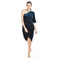 thumbnail image 5 of Vestido de terciopelo de un hombro Roman Fashion /Juvenil, 42723 (Verde botella) verde oscuro CH, 5 of 5