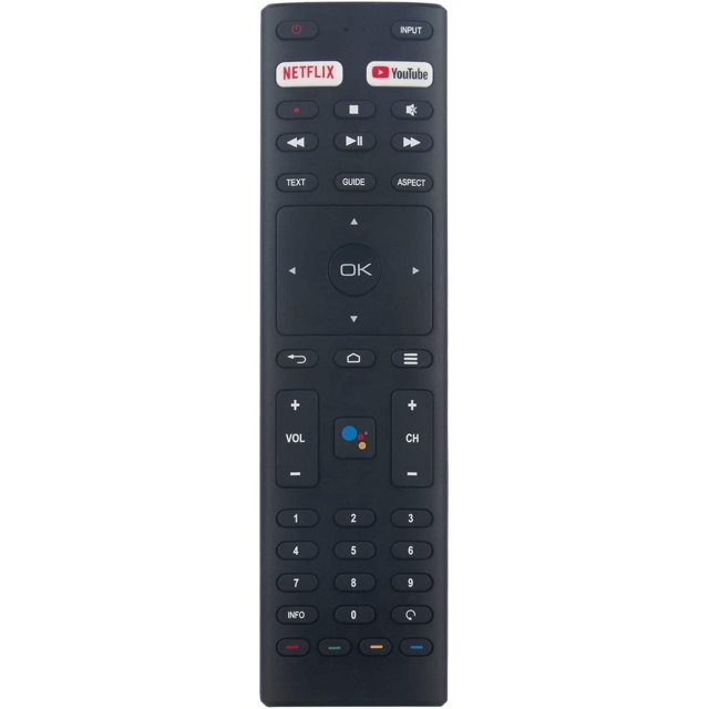 Control remoto de voz de repuesto compatible con Konka Android TV 40H33A, 32H31A, 43U55A, 50U55A, 55U55A, 65U55A, 75U55A y 50Q75A.