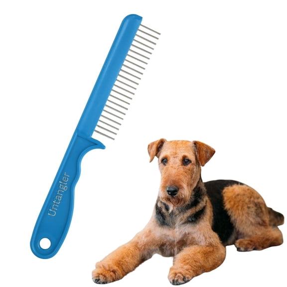 Super Groom Pet Comb with Distinctive Rotating Pins for Highly Effective-Low Pull Detangling